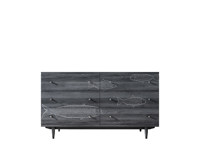 Комод "Boho" 6 ящиков с рыбами арт BH01 400_400_1936540